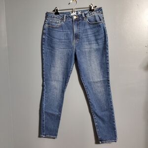 Lee Heritage Skinny High Rise Women's Deep Indigo Cropped Jeans Size 14